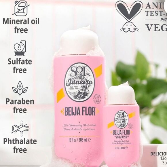 Sol de Janeiro BUNDLE 3 Beija De Flor Skin Moisturizing Body Wash. New! - Picture 9 of 9